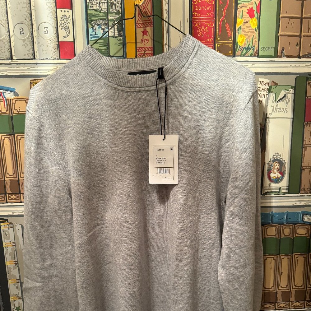 Theory Haider Whale Gray Cashmere Sweater